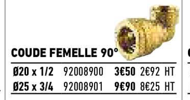 coude femelle 90°