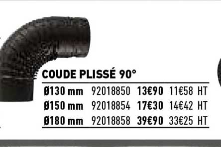 coude plissé 90°