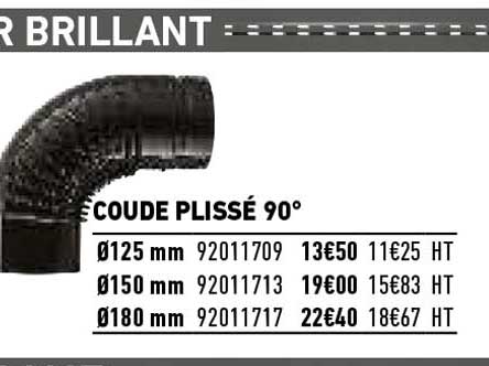 coude plissé 90°