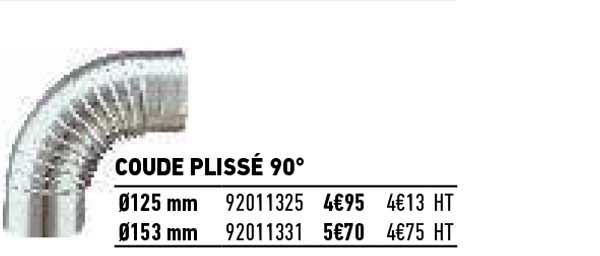 coude plissé 90°