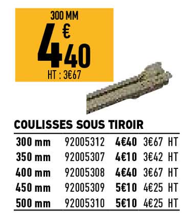 coulisses sous tiroir