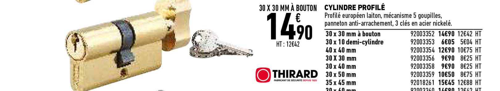 cylindre profilé thirard