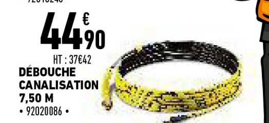 débouche canalisation 7,50 m