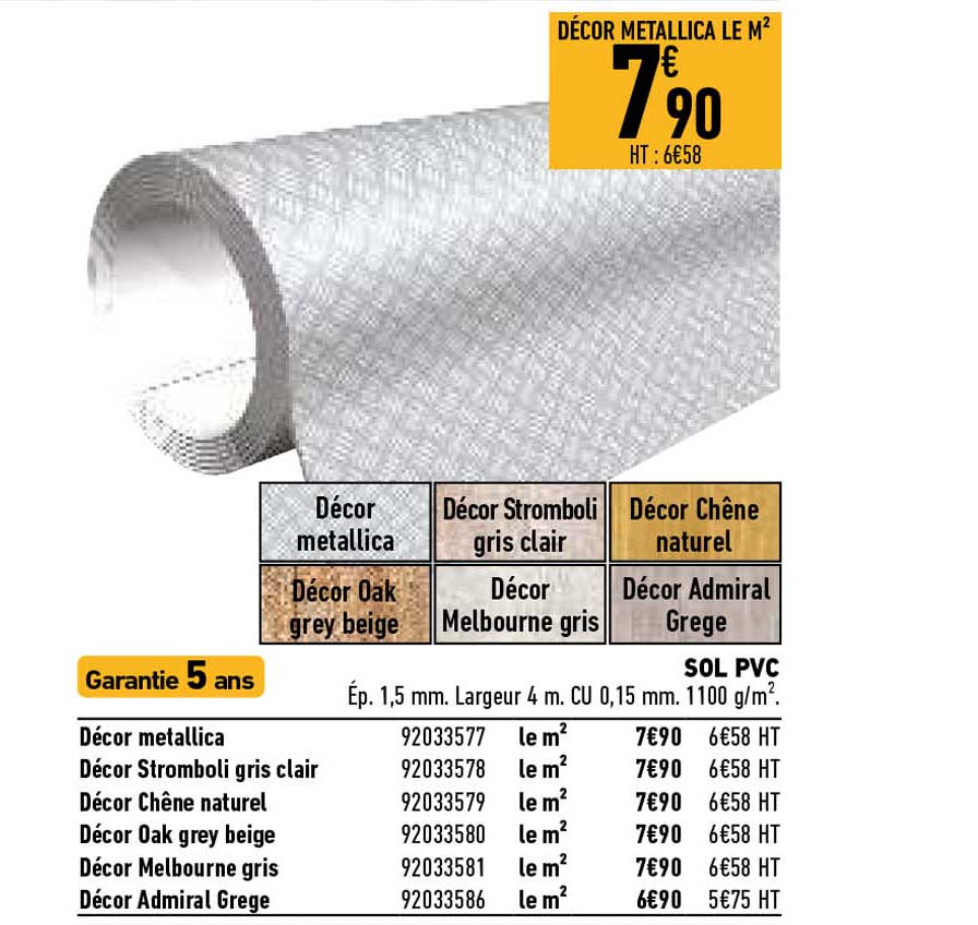 décor metallica le m²