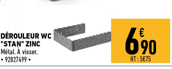 dérouleur wc "stan" zinc