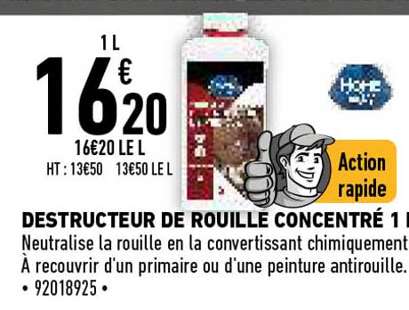 destructeur de rouille concentré 1 l