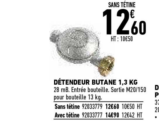 Détendeur Butane 1,3 Kg
