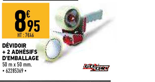 dévidoir + 2 adhésifs d'emballage go-on!