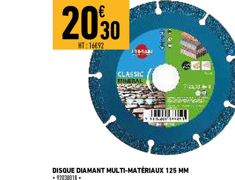 disque diamant multi-materiaux 125 mm