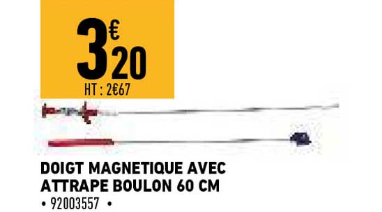 Doigt Magnétique Avec Attrape Boulon 60 Cm