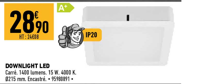 downlight led carré