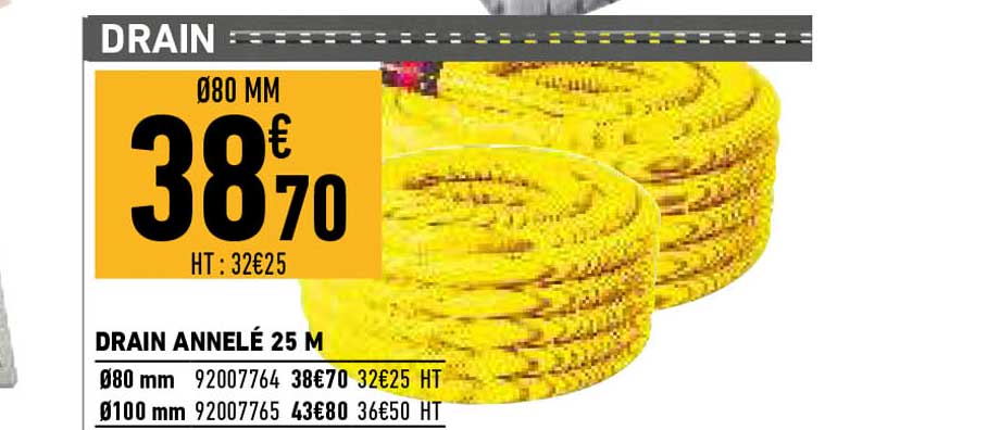 drain annelé 25 m