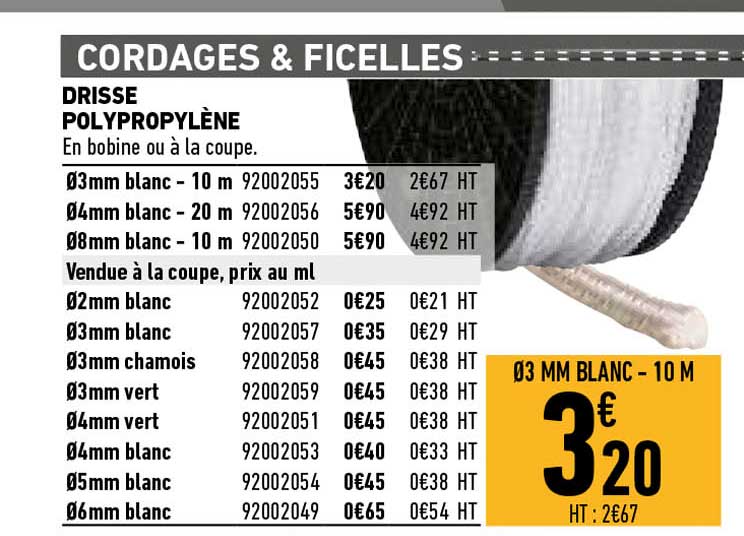 drisse polypropylène