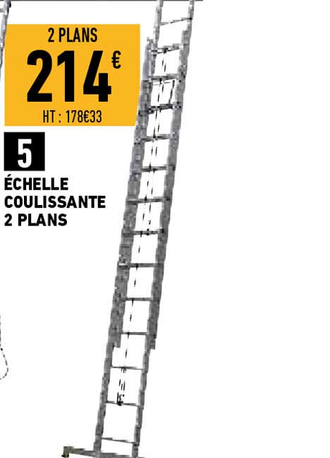 échelle coulissante 2 plans