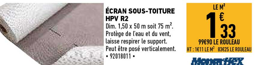 écran sous-toiture hpv r2