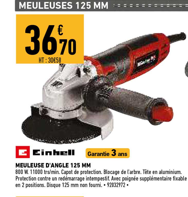 Einhell Meuleuse D'angle 125 Mm