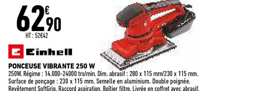 einhell ponceuse vibrante 250 w