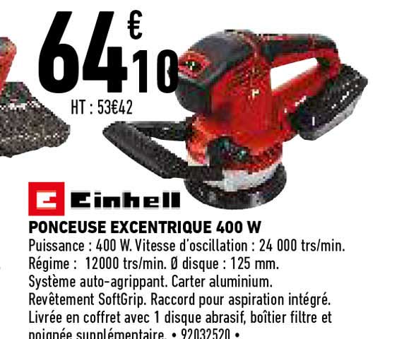 einhell ponceuse excentrique 400 w