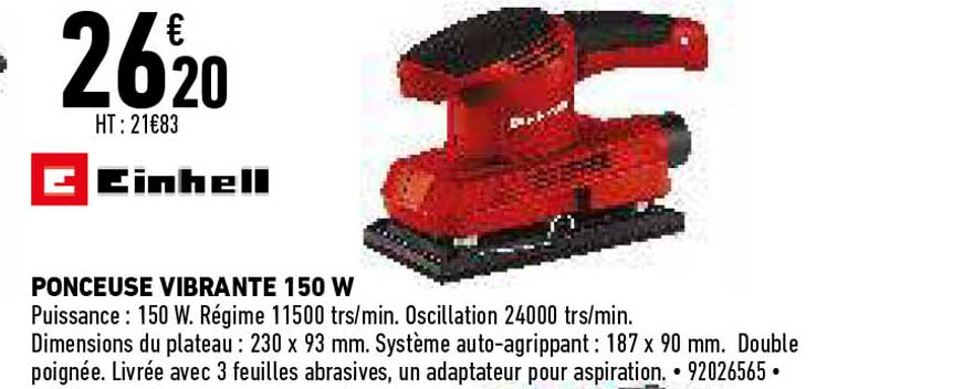 einhell ponceuse vibrante 150 w
