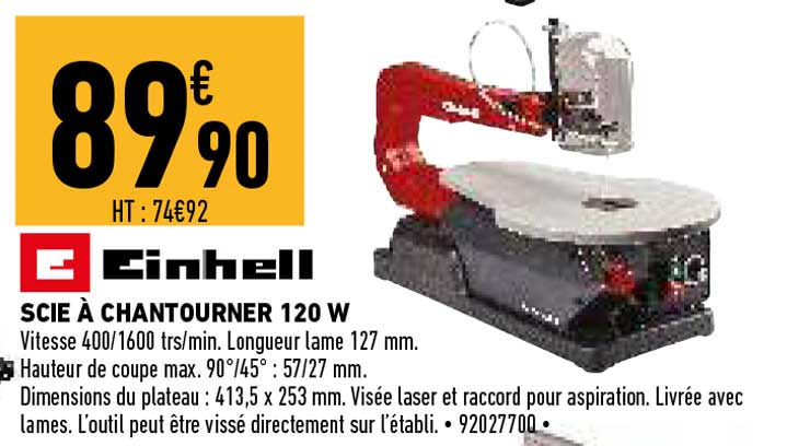 einhell scie a chantourner 120 w