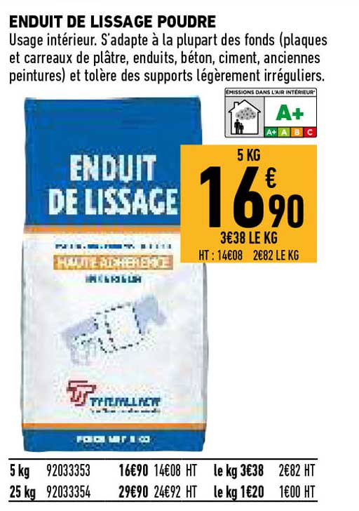 Enduit De Lissage Poudre