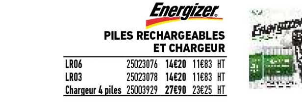 Energizer Piles Rechargeables Et Chargeur