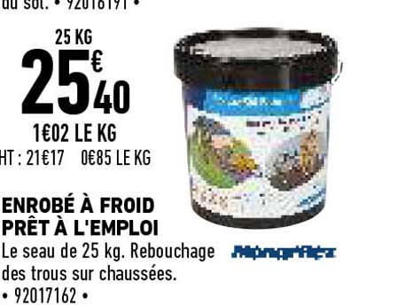 enrobé à froid prêt à l'emploi