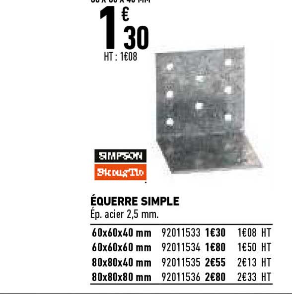 équerre simple simpson