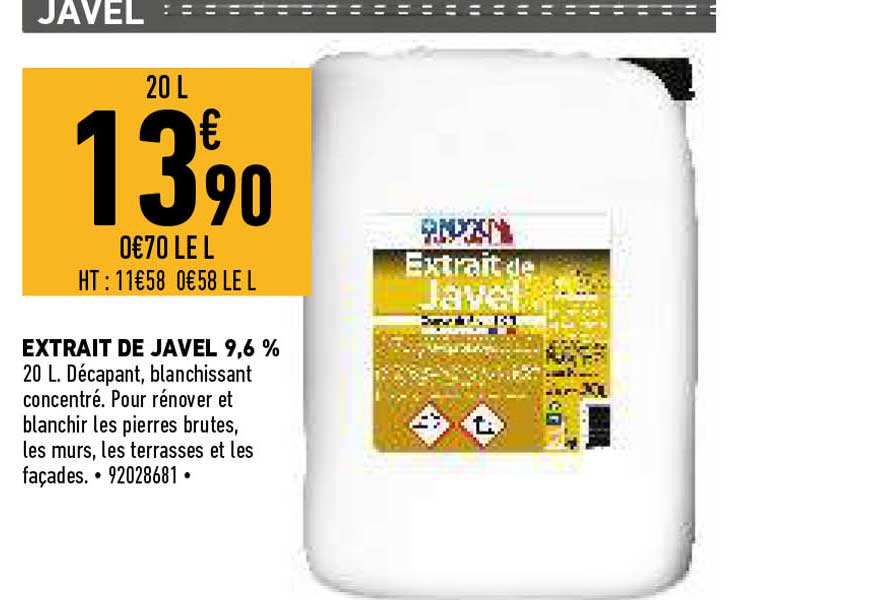 Extrait De Javel 9,6%