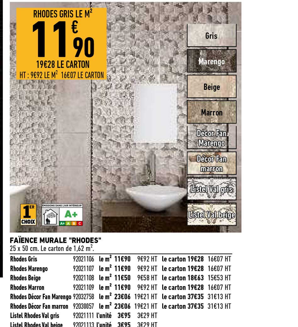 faïence murale "rhodes"