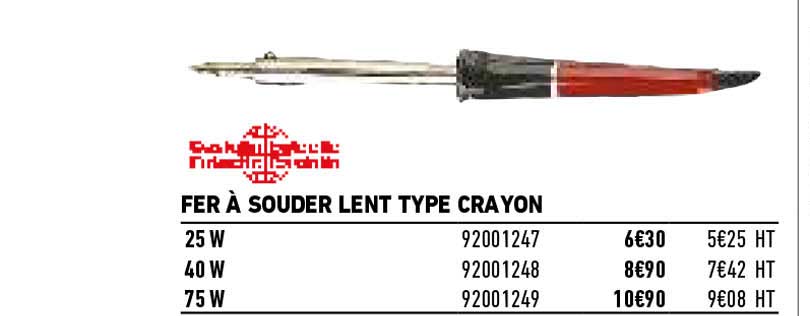fer a souder lent type crayon