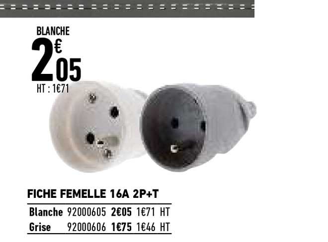 fiche femelle 16a 2p+t