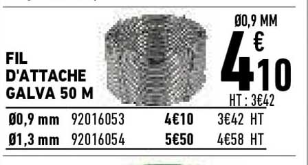 fil d'attache galva 50 m