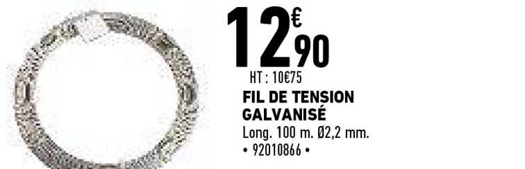 fil de tension galvanisé