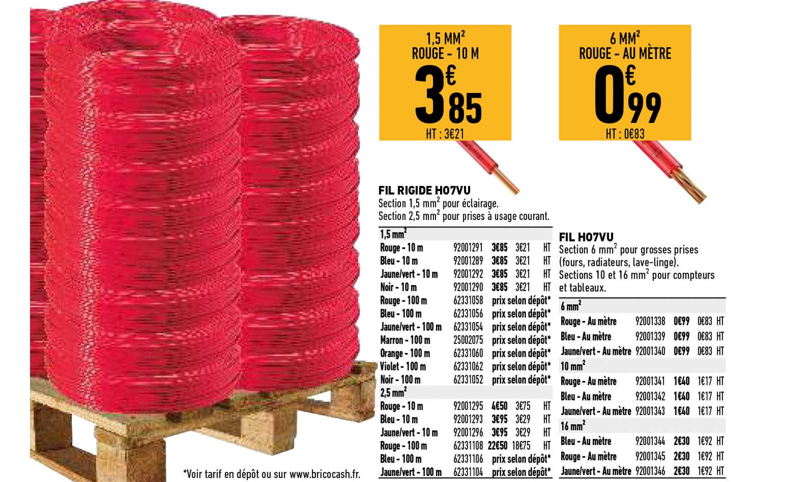 fil rigide h07vu fil h07vu