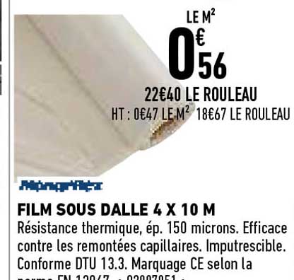 film sous dalle 4 x 10 m