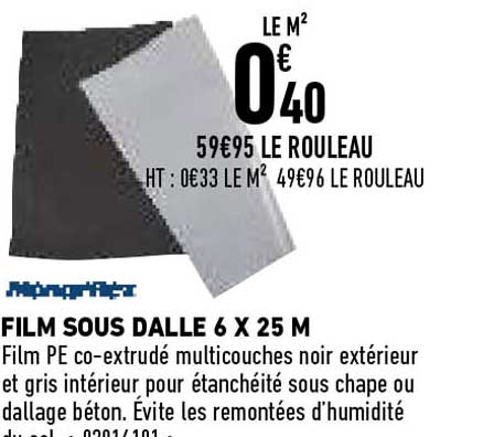 film sous dalle 6 x 25 m
