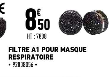 filtre a1 pour masque respiratoire