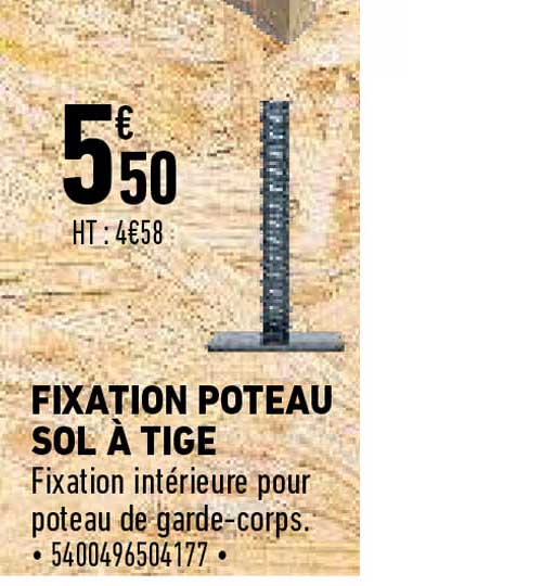 fixation poteau sol à tige
