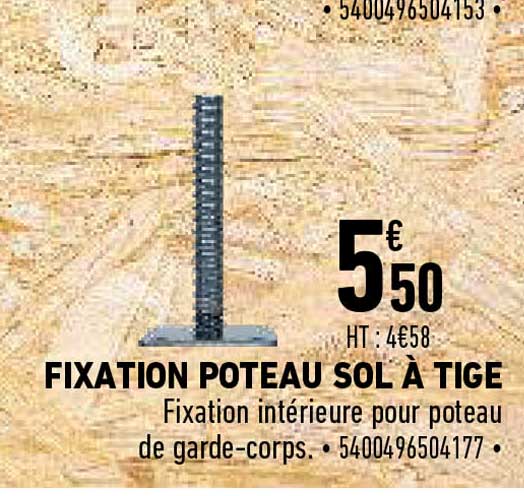 fixation poteau sol à tige