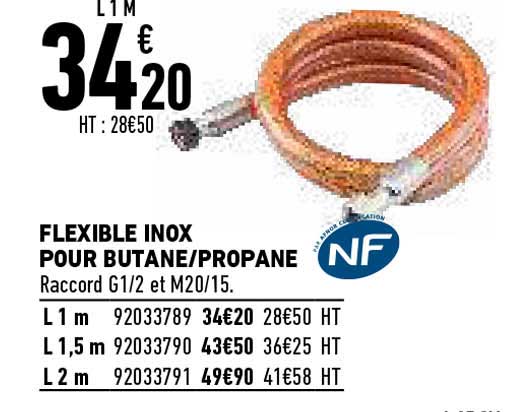 flexible inox pour butane - propane
