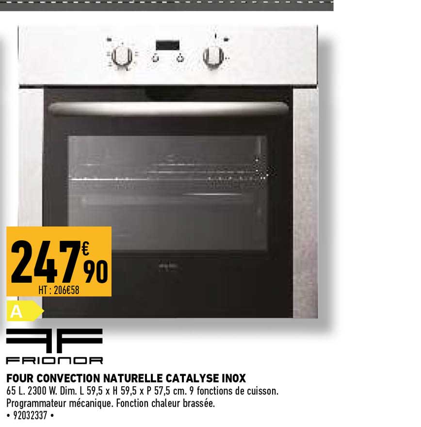 four convection naturelle catalyse inox