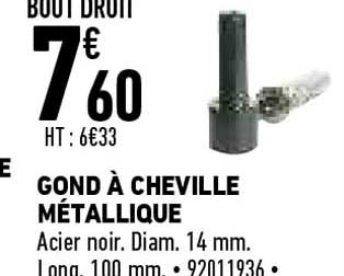 gond à cheville métallique