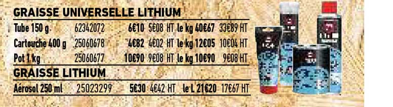 Graisse Universelle Lithium, Graisse Lithium