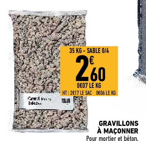 gravillons à maçonner