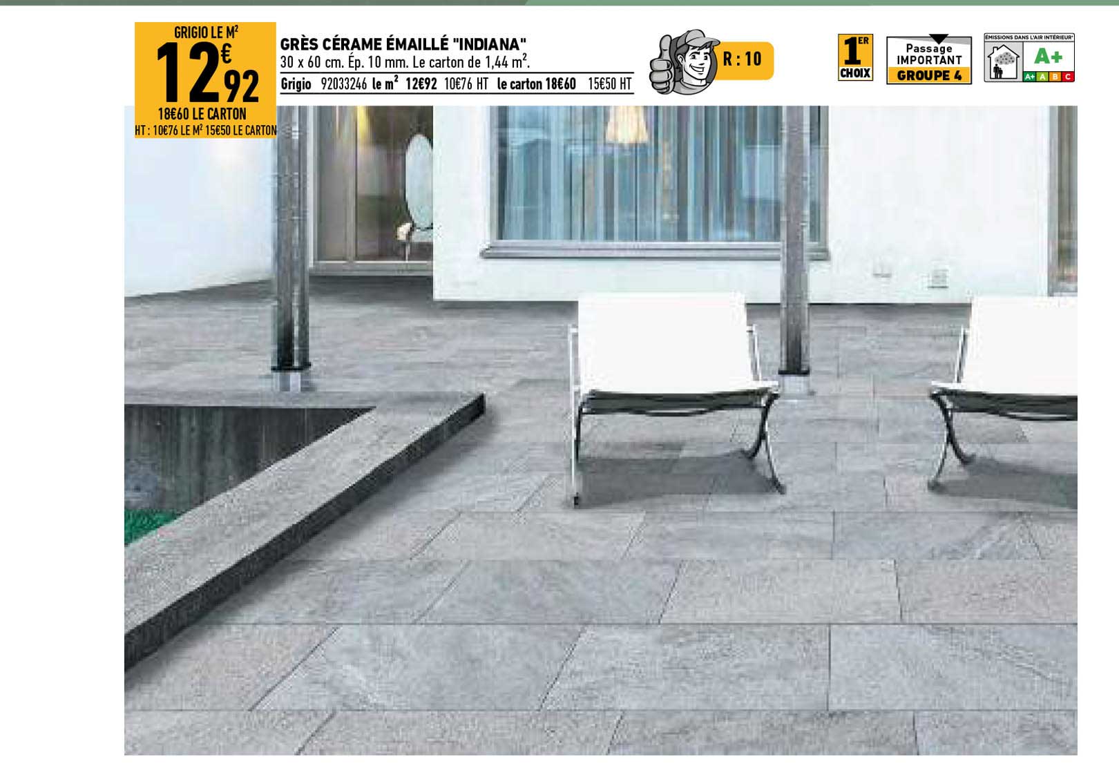 grès cérame émaillé "indiana"