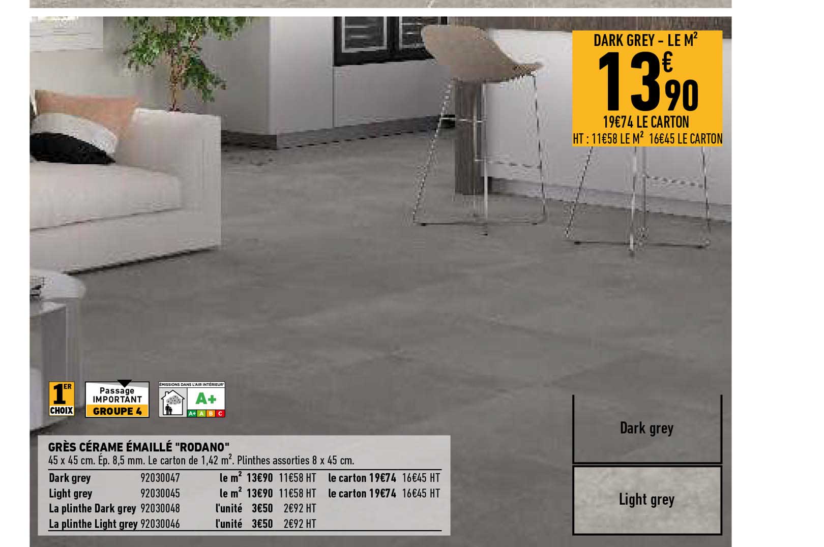 grès cérame émaillé "rodano"