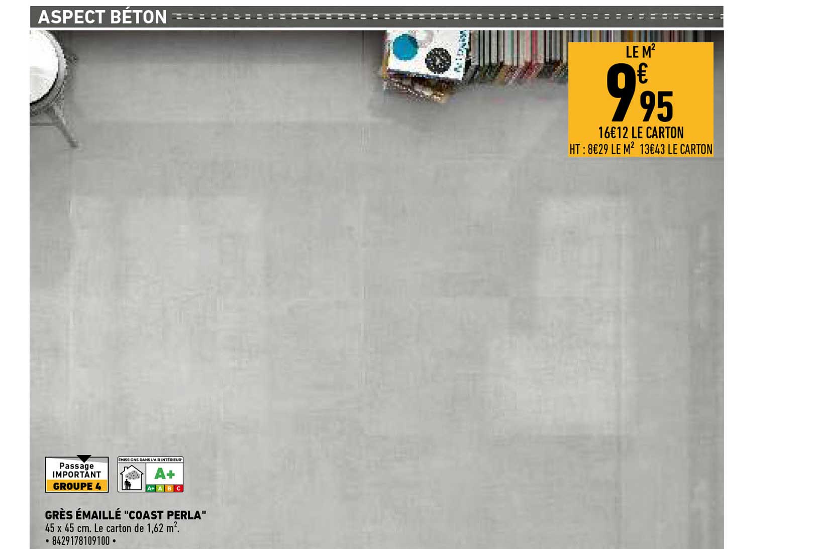 grès émaillé "coast perla"