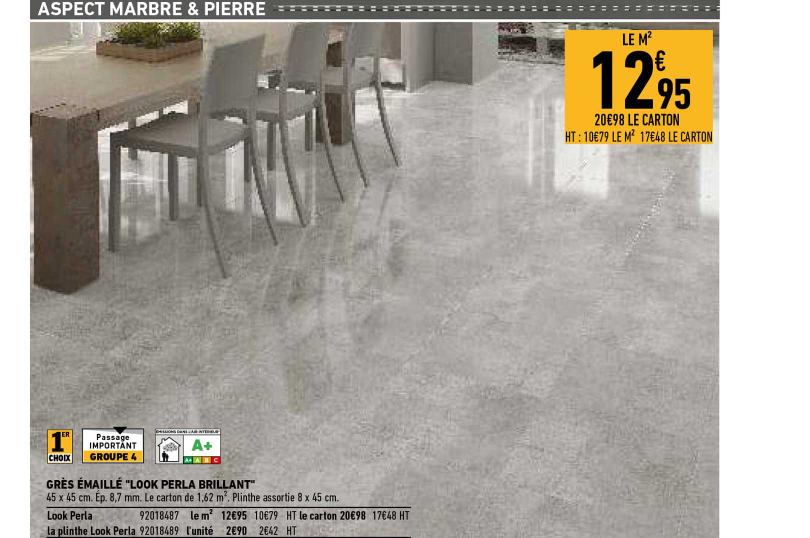 grès émaillé "look perla brillant"