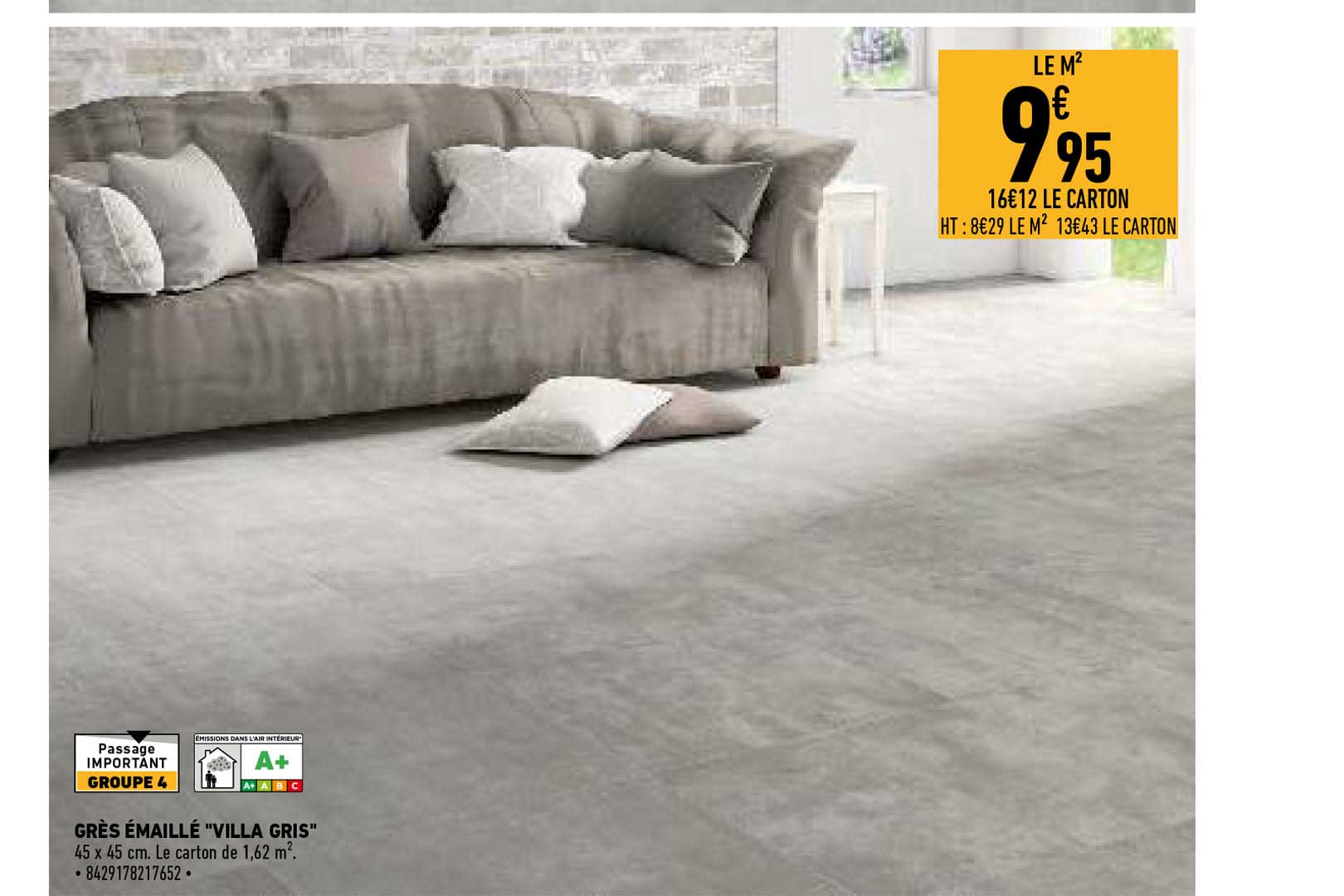 grès émaillé "villa gris"